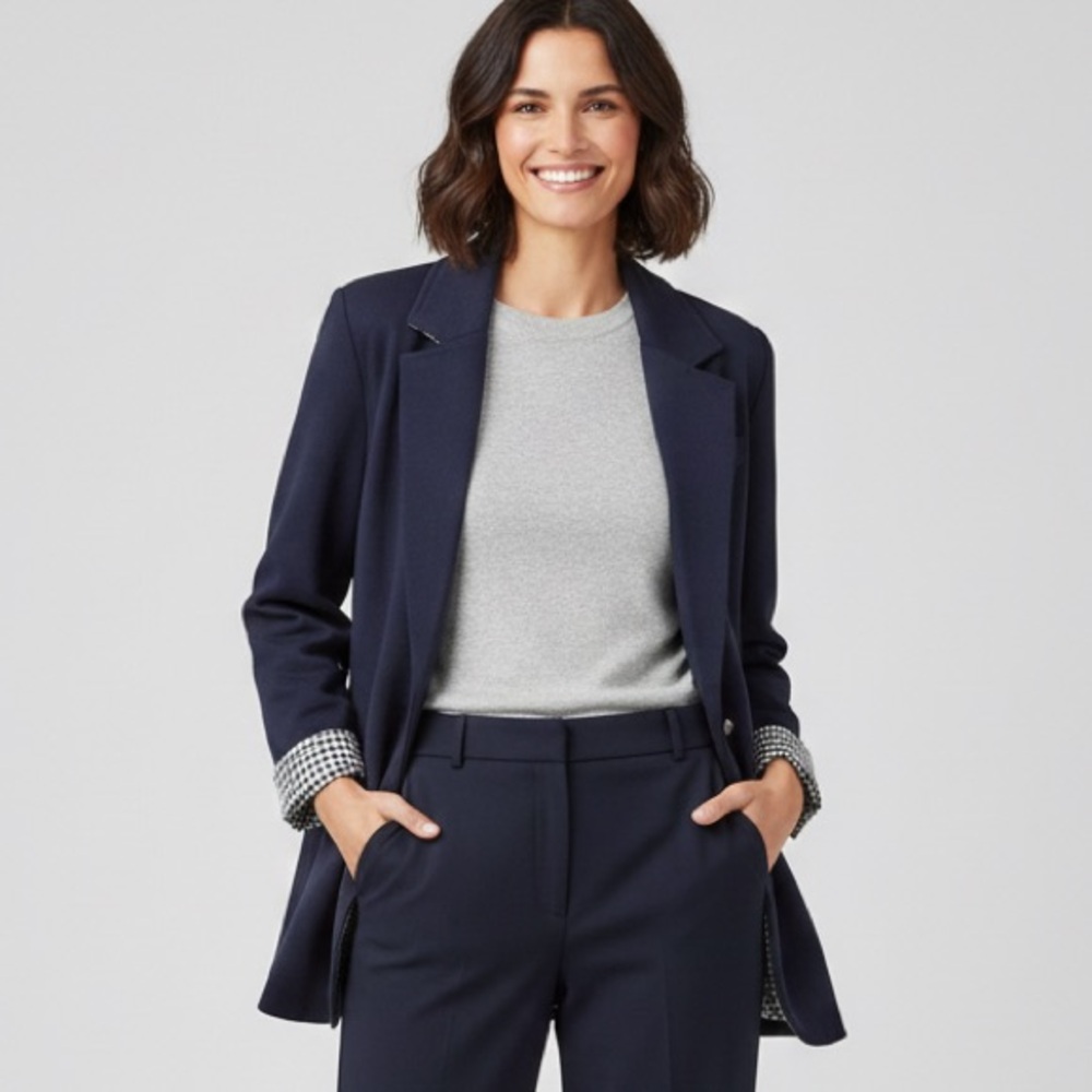 Tart navy 3/4 sleeves semi formal blazer L Navy‎